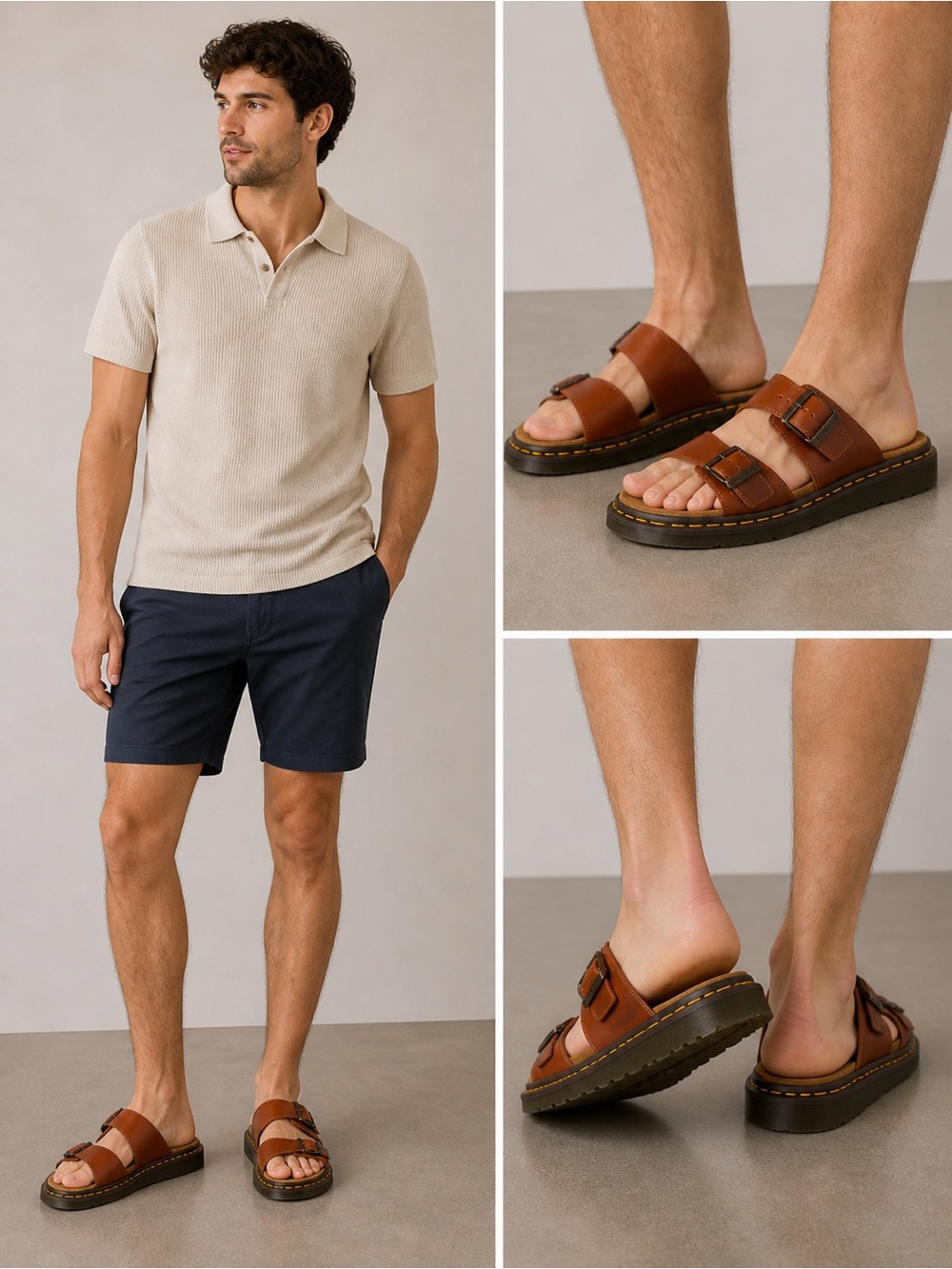 Dr. Martens Men’s Leather Sandals Slide sz 11 NEW #M811